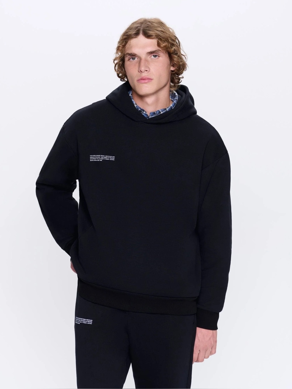 Pangaia Unisex Black Hoodie Size S Organic Cotton Heavyweight Pullover - Picture 2 of 14